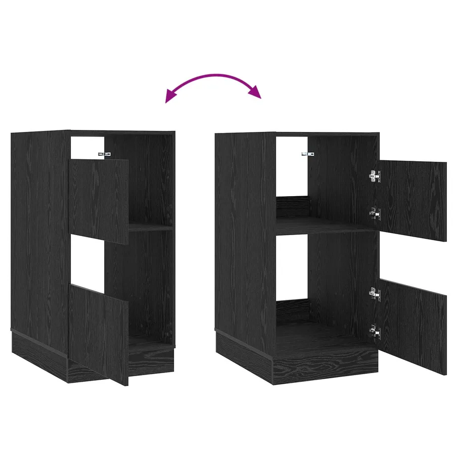 Armoire à Laver Chêne noir 50 x 68 x 102 cm Bois d'ingénierie - 8