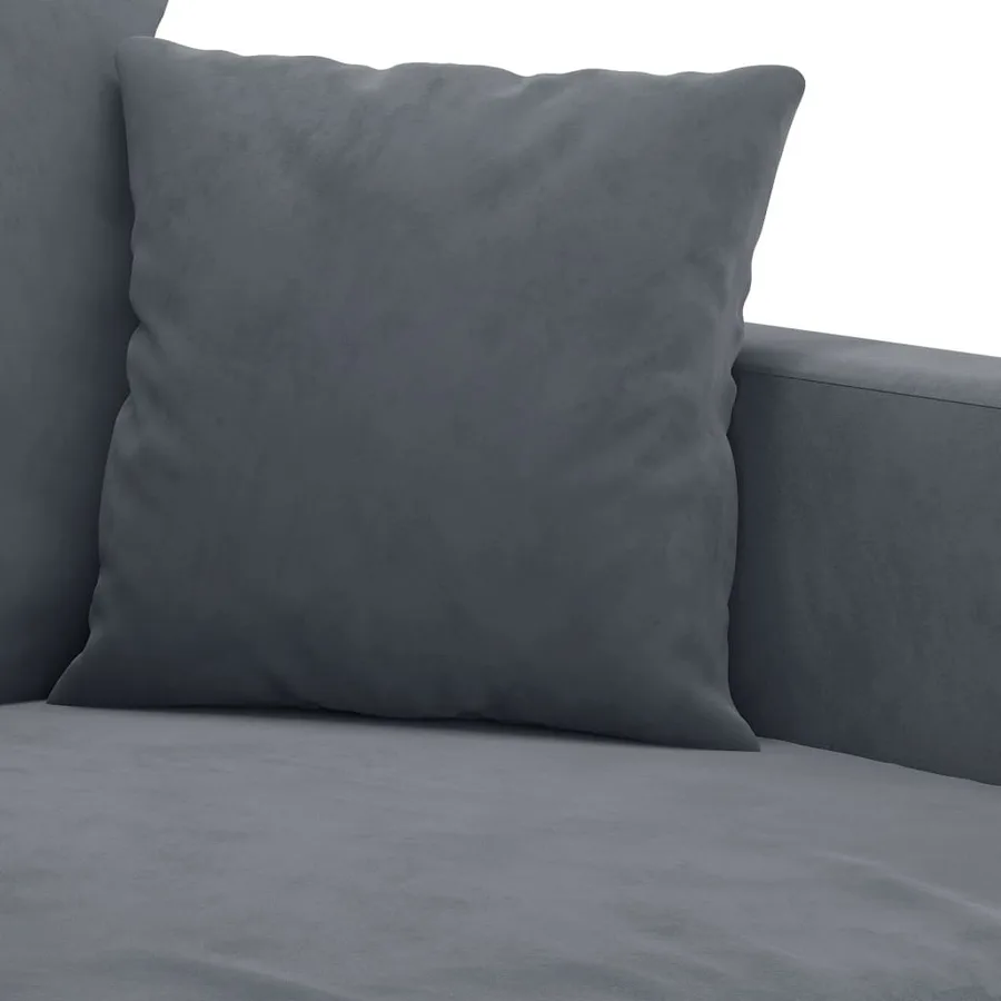 Fauteuil Gris foncé 60 cm Velours - 6