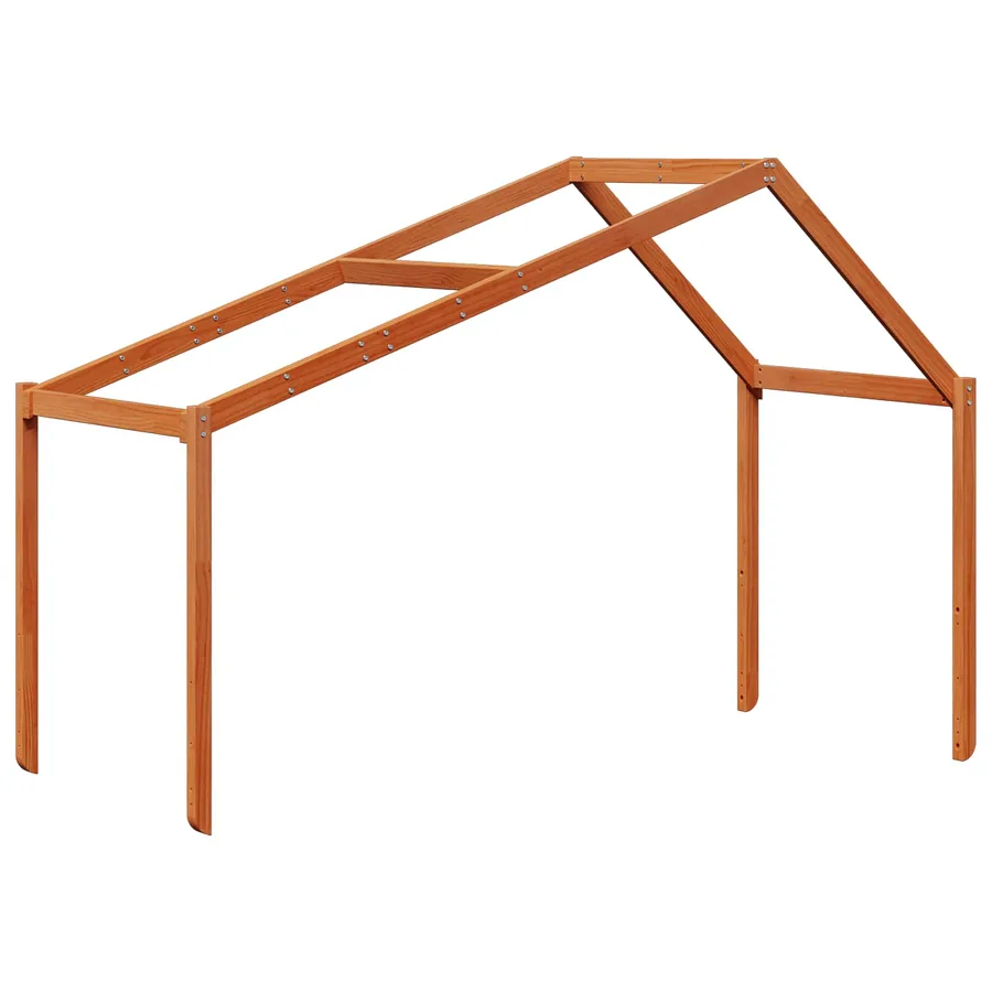 Cadre de lit mezzanine Brun Ciré 90 x 190 cm Pin massif - 4