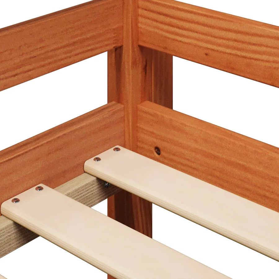 Cadre de lit mezzanine Brun Ciré 90 x 190 cm Pin massif - 8
