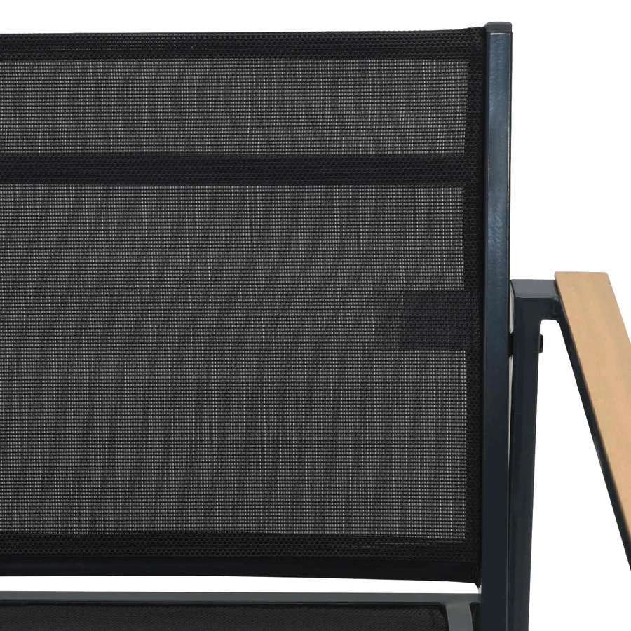 Chaises de jardin 2 pcs Noir et anthracite 53,5 x 59 x 77 cm - 5