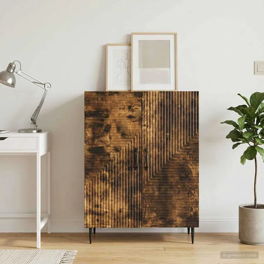 Buffet Chêne fumé 66 x 34,5 x 89,5 cm Bois d'ingénierie