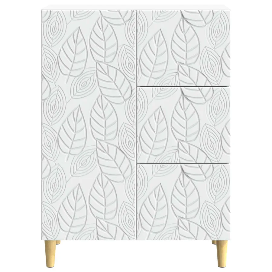 Buffet Blanc 66 x 34,5 x 90 cm Bois d'ingénierie - 5