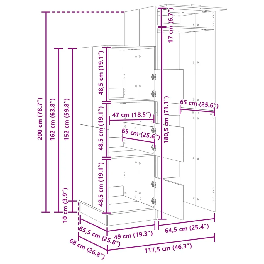 Ensemble de meubles de rangement pour la buanderie 2 pc - 13