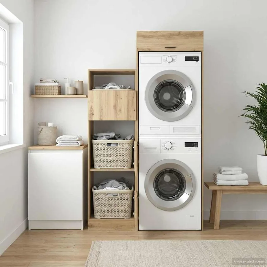 Ensemble de meubles de rangement pour la buanderie 2 pc - 4