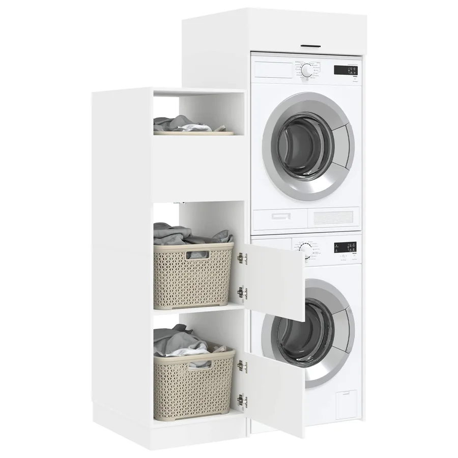 Ensemble de meubles de rangement pour la buanderie 2 pc Blanc - 3