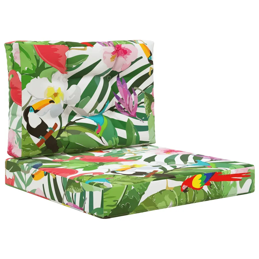 Coussin de canapé d'extérieur 2 pcs coloré Polyester - 2