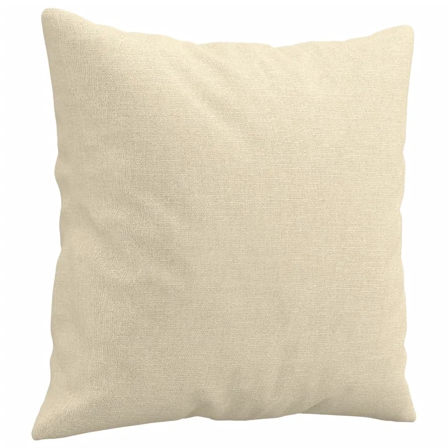 Ensemble de canapés 2 pcs avec coussins crème tissu - 5