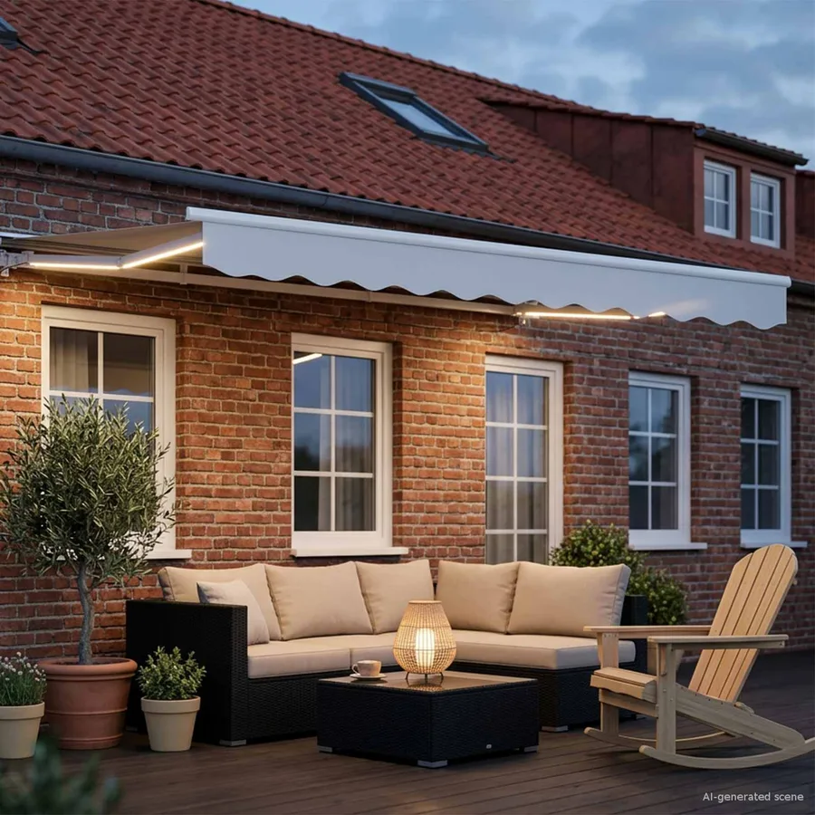 Auvent rétractable électrique Blanc 3,5 x 2,5 m - 3