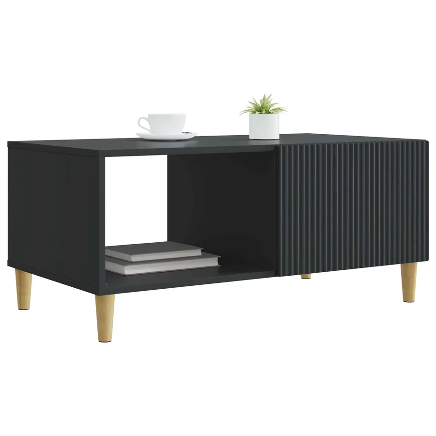 Table basse Noir 90 x 50 x 40 cm Bois d'ingénierie - 3