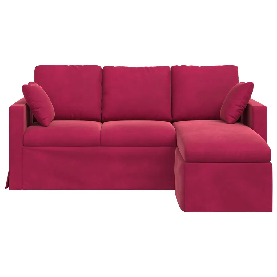Canapé Bordeaux 178 x 134 x 80 cm Velours - 4