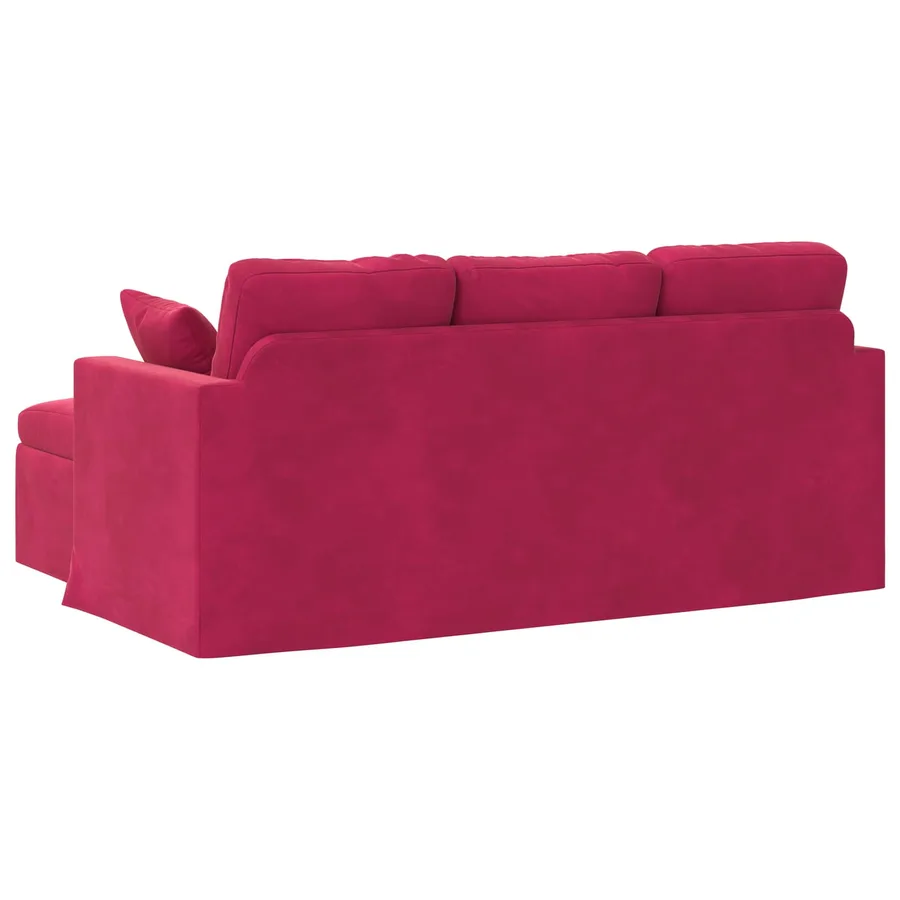Canapé Bordeaux 178 x 134 x 80 cm Velours - 6