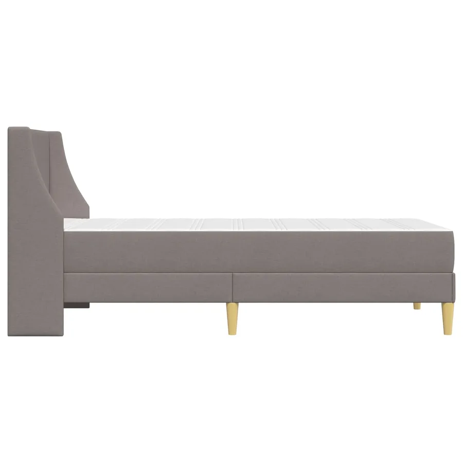 Cadre de lit avec matelas Taupe 80x 200 cm Polyester - 7