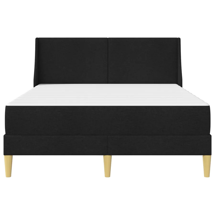 Cadre de lit avec matelas Noir 120 x 190 cm Polyester - 6