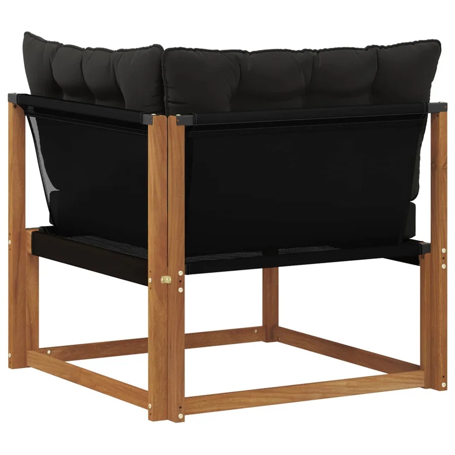 Canapé d'angle extérieur Bois d'acacia massif et Textilène - 6