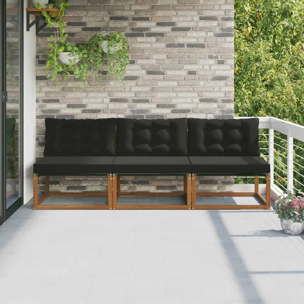 3 Pièce Sofa de milieu extérieur