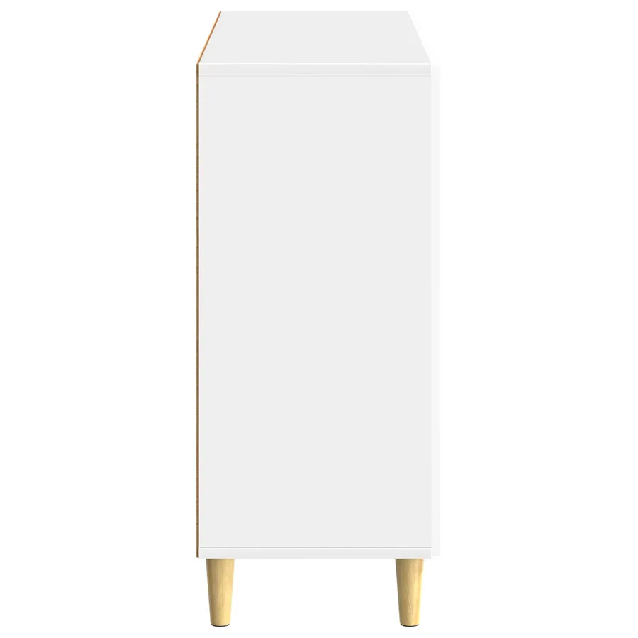 Buffet Blanc brillant 89 x 34,5 x 80 cm Bois d'ingénierie - 7