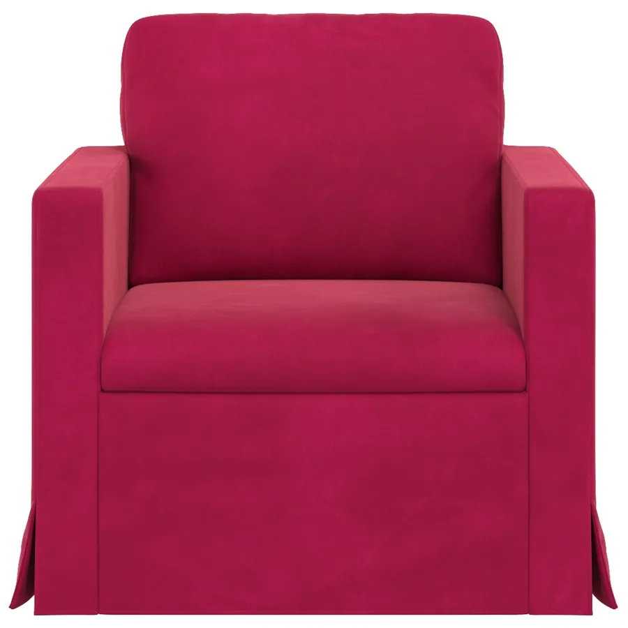 Canapé Bordeaux 78 x 78 x 80 cm Velours - 4
