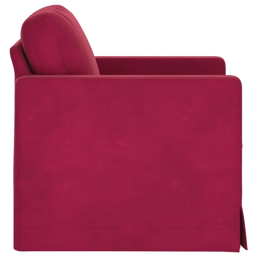 Canapé Bordeaux 78 x 78 x 80 cm Velours - 5