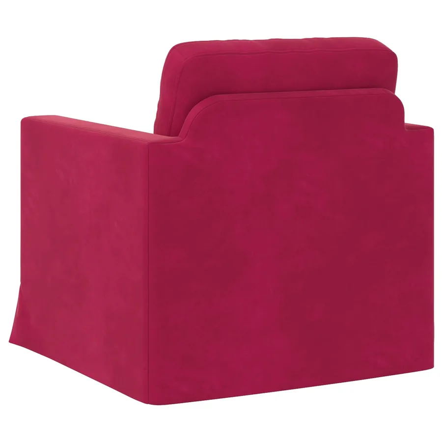 Canapé Bordeaux 78 x 78 x 80 cm Velours - 6