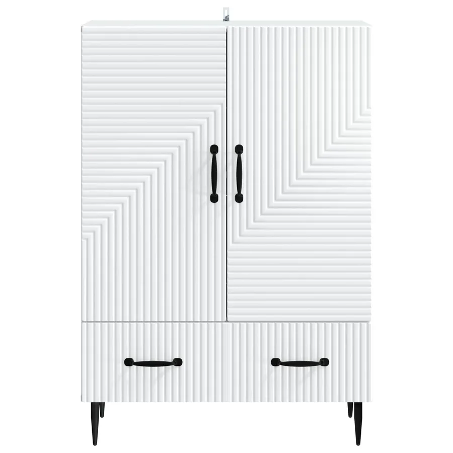 Buffet Blanc 66 x 34,5 x 95 cm Bois d'ingénierie - 5