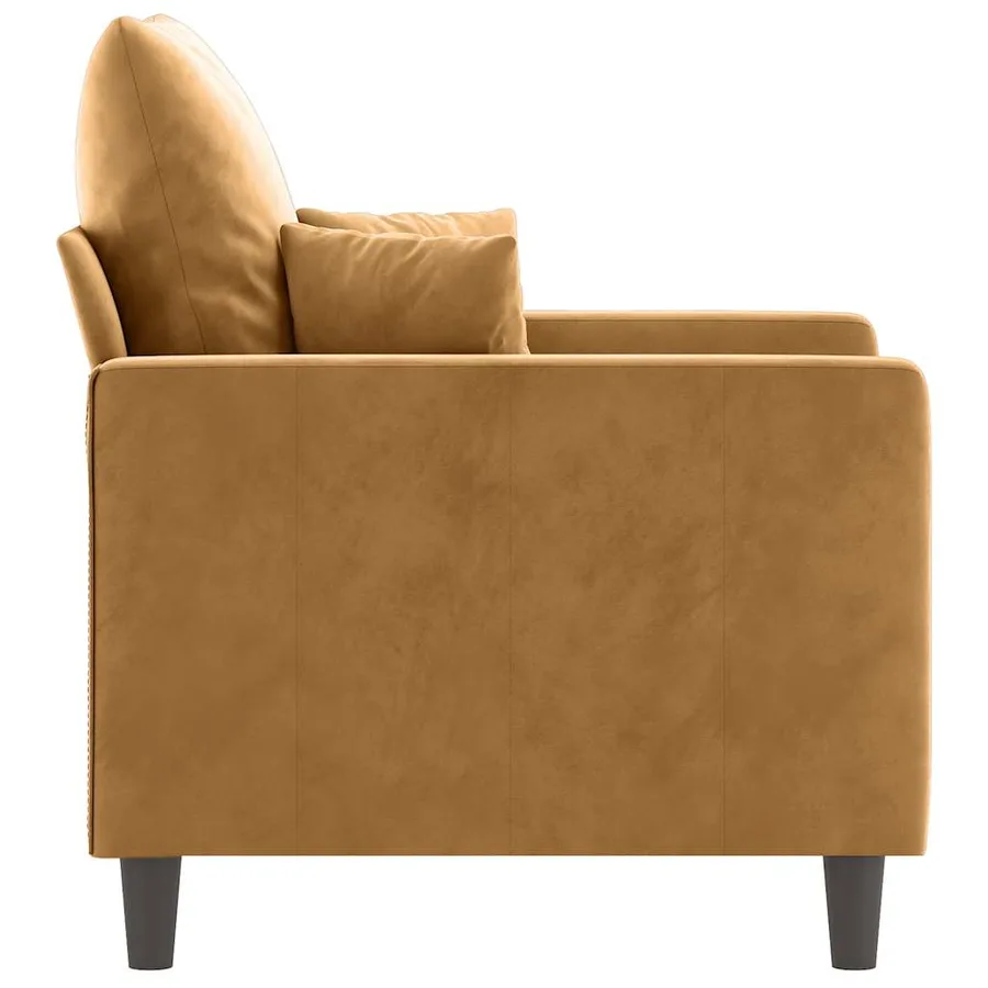 Fauteuil Marron 60 cm Velours - 4
