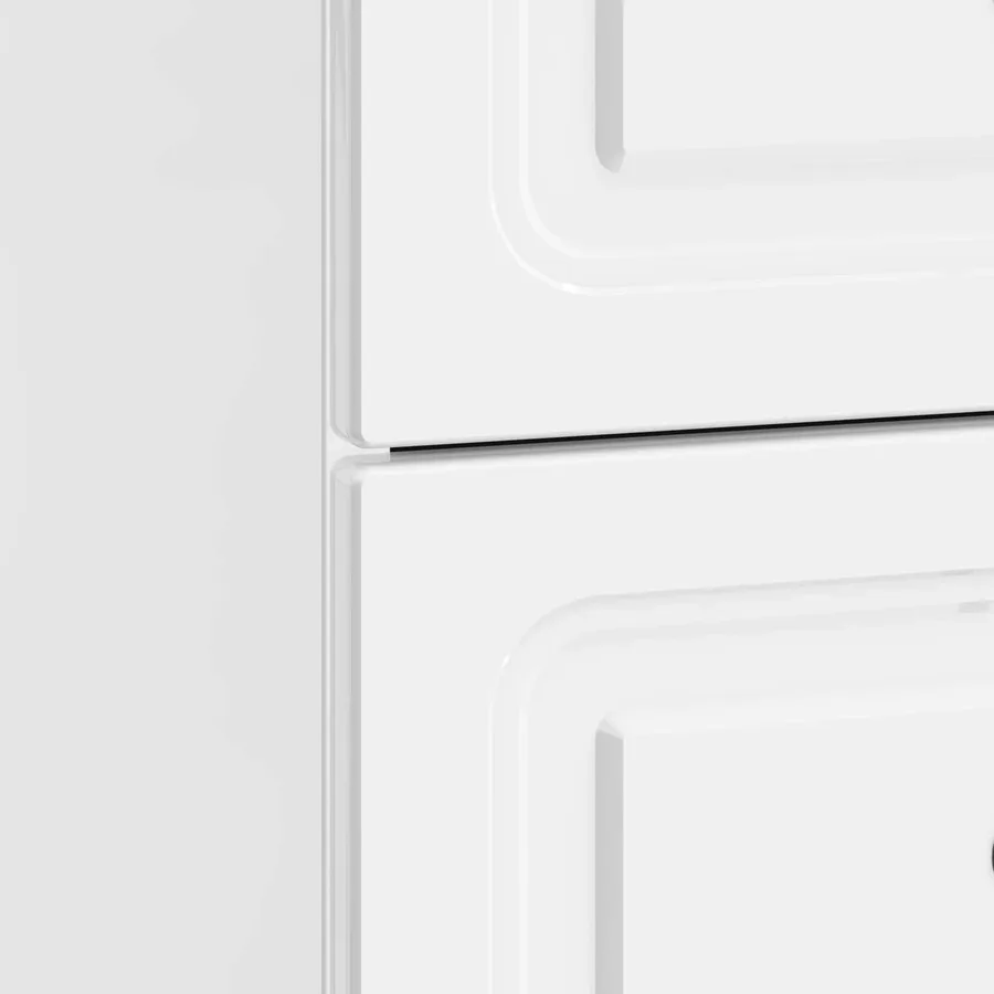 Cabinet de chevet 2 pcs Blanc brillant 43 x 34,5 x 44,5 cm - 8