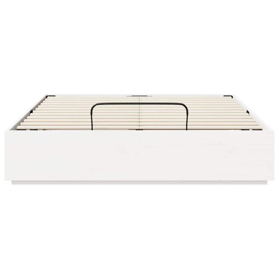 Cadre de lit ottoman avec rangement Blanc 140 x 190 cm - 7