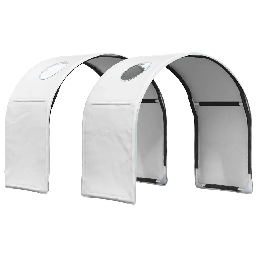 Lit avec Tunnel 3 pc Chêne Artisanal et Blanc Bois d'ingénierie - 5