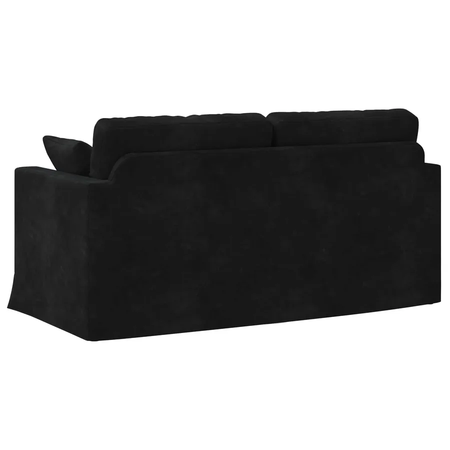 Canapé Noir 158 x 78 x 80 cm Velours - 6