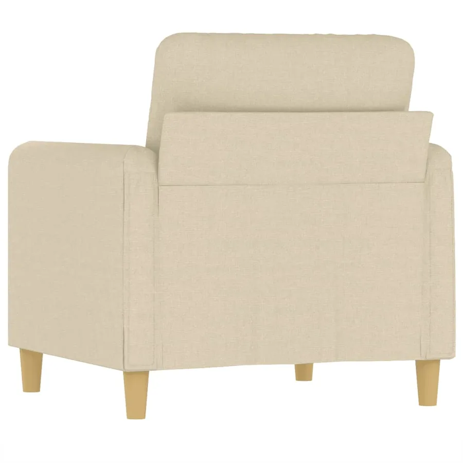 Fauteuil Crème 60 cm Tissu - 5