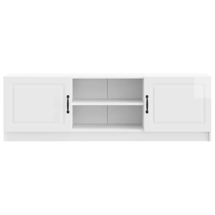 Meuble TV Blanc brillant 150 x 31 x 47 cm Bois d'ingénierie - 6