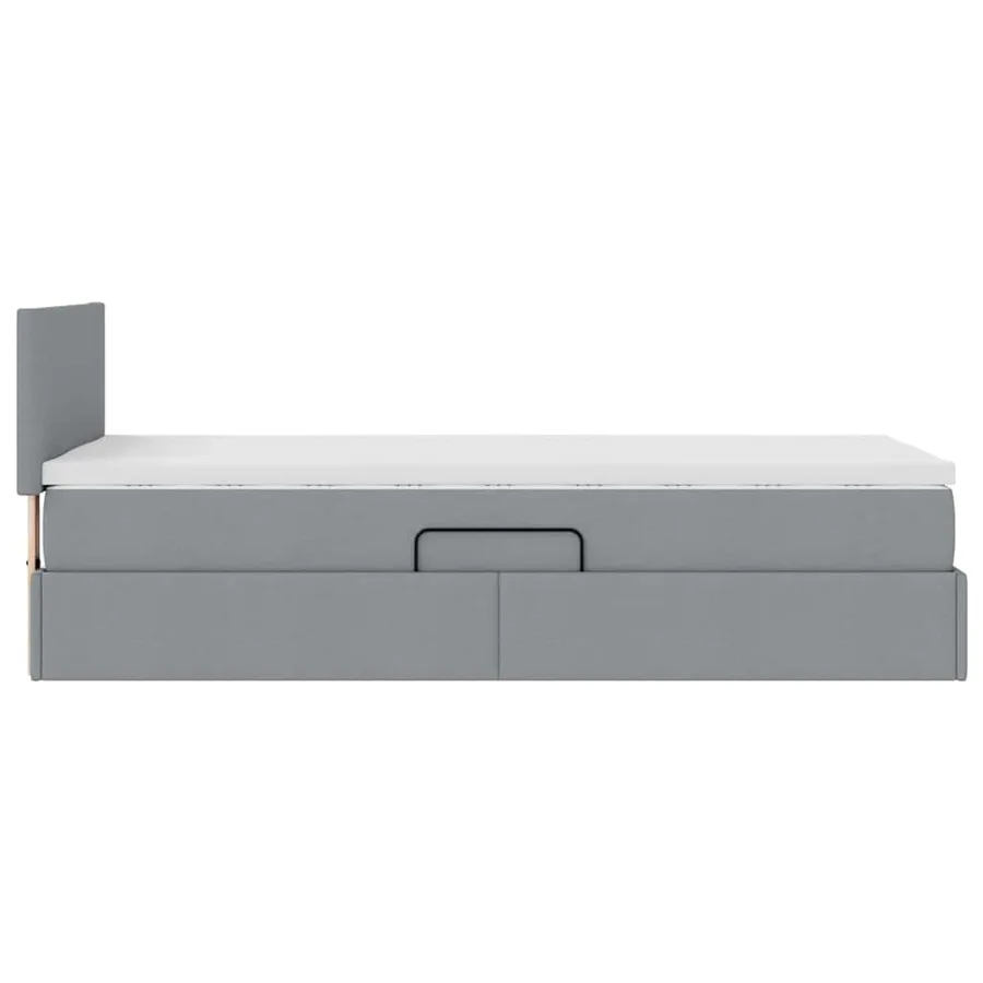 Lit avec rangement et matelas Gris clair 100 x 200 cm - 10
