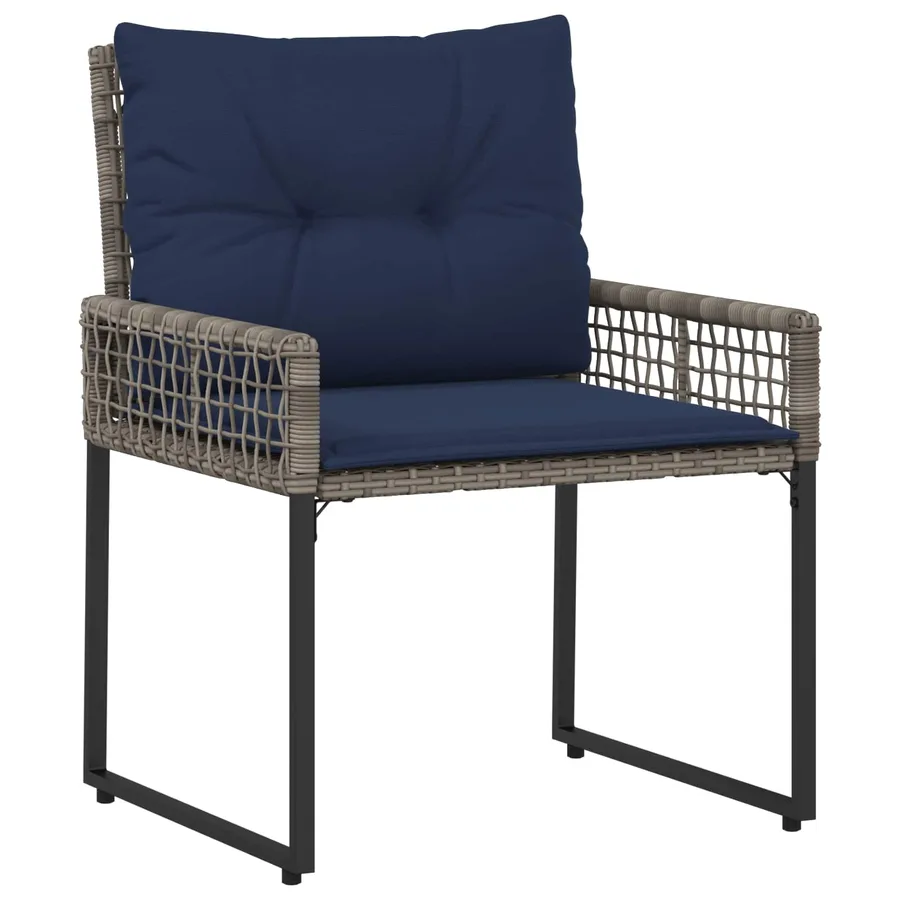 Ensemble de meubles d'extérieur 3 pcs Gris et marine - 4