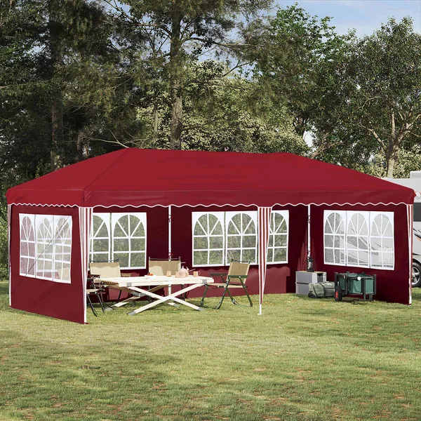 Tente de fête pop-up 575 x 289 x 245 cm Bordeaux