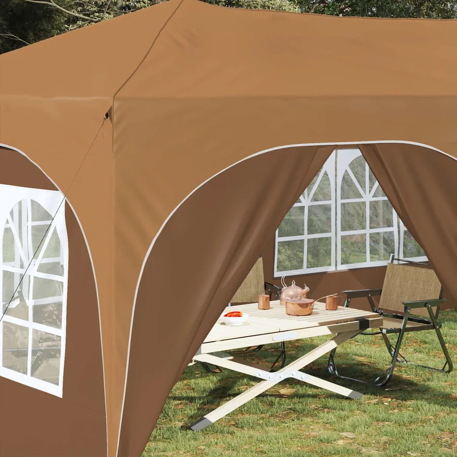 Tente de fête pop-up 575 x 288 x 245 cm Beige Tissu Oxford - 3