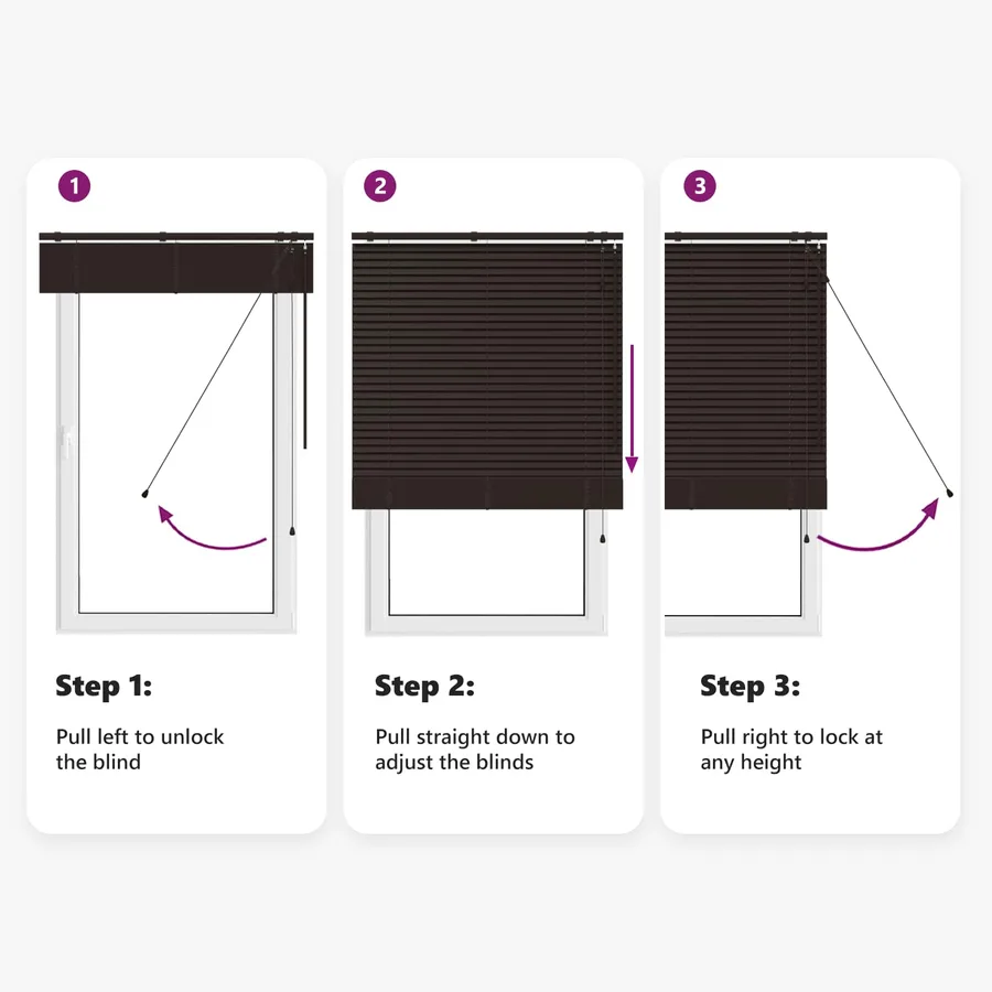 Store Vénitien Marron foncé 65 x 130 cm 35 mm - 11