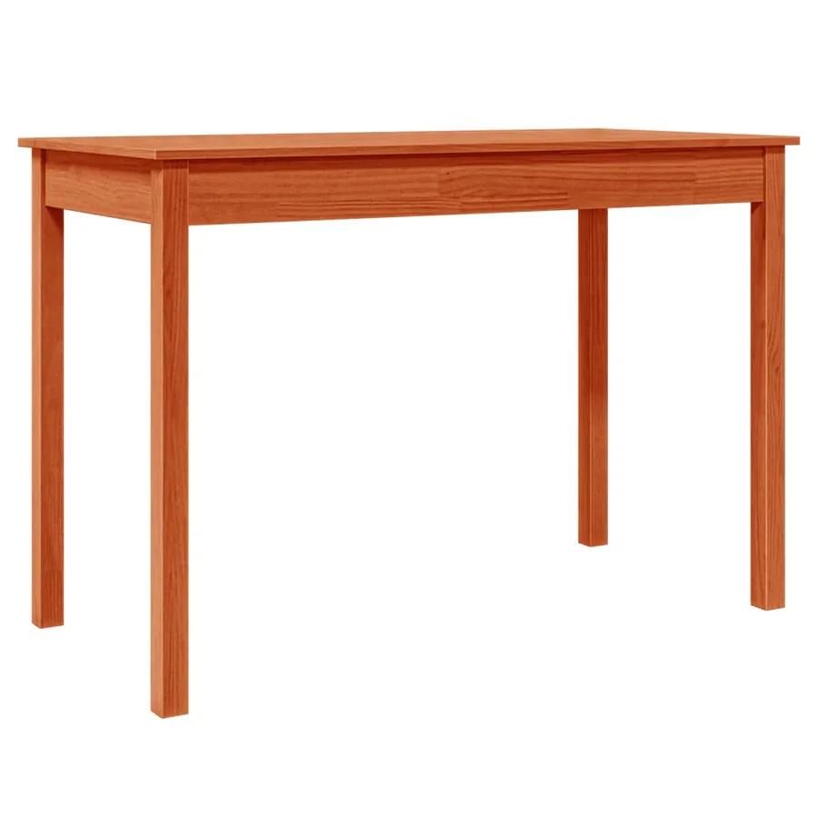 Table à manger marron cire 110x55x75 cm bois massif de pin - 2