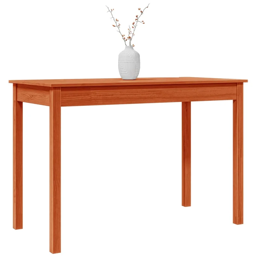 Table à manger marron cire 110x55x75 cm bois massif de pin - 4