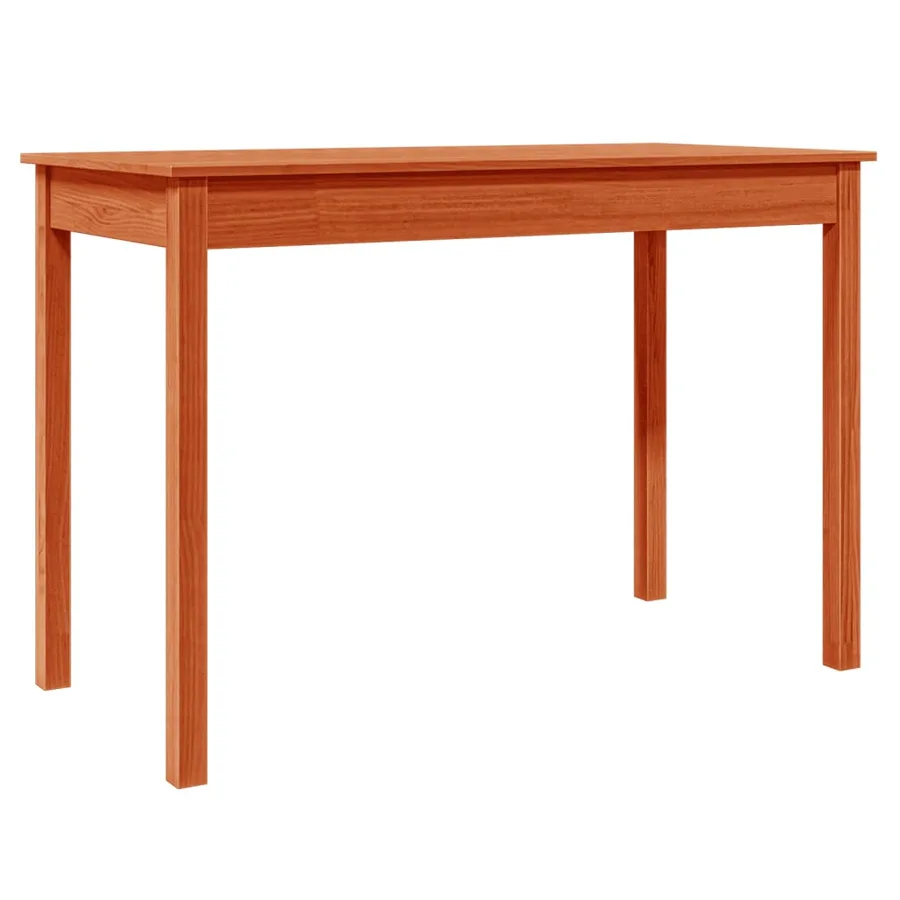 Table à manger marron cire 110x55x75 cm bois massif de pin - 7