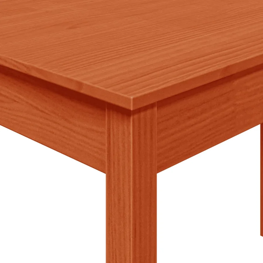 Table à manger marron cire 110x55x75 cm bois massif de pin - 8