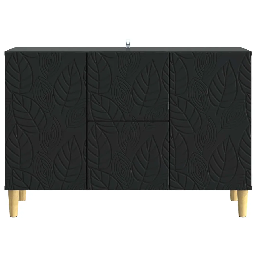 Buffet Noir 89 x 34,5 x 60 cm Bois d'ingénierie - 5
