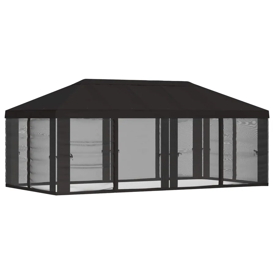 Housse de tonnelle avec murs latéraux 6 x 3 m Anthracite - 3