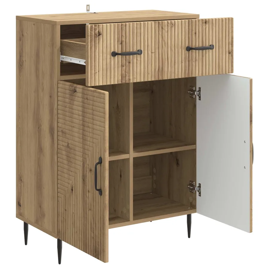 Buffet Chêne artisanal 66 x 34,5 x 89,5 cm Bois d'ingénierie - 5