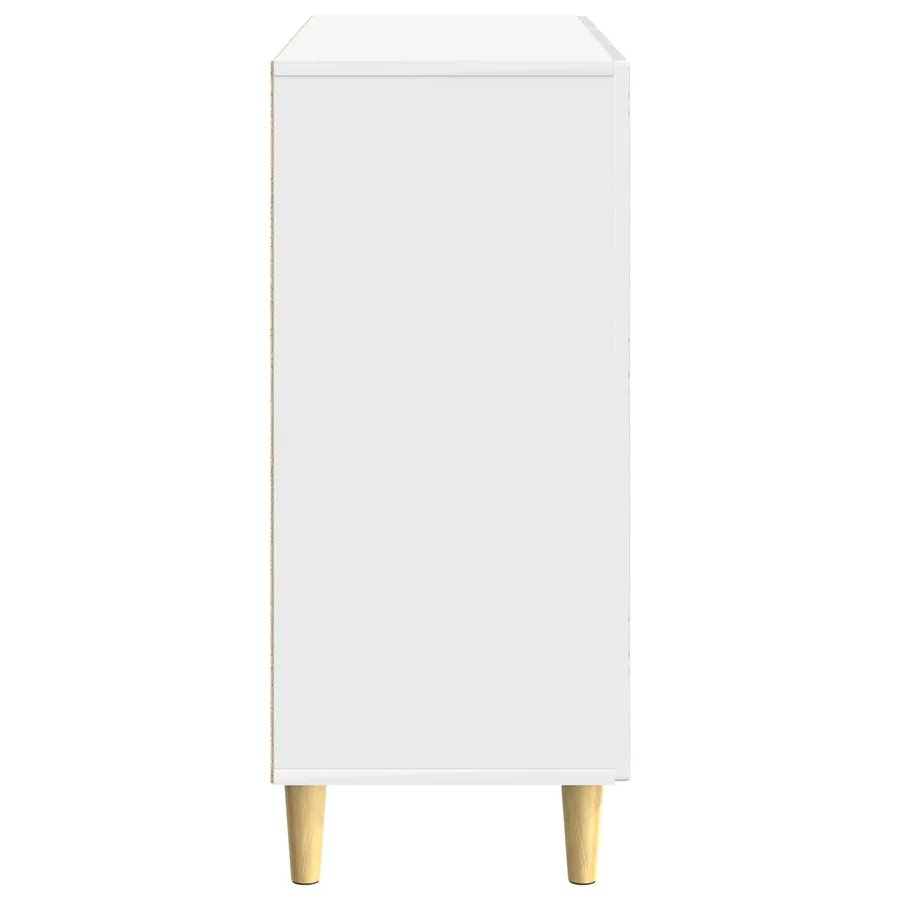 Buffet Blanc brillant 89 x 34,5 x 80 cm Bois d'ingénierie - 6