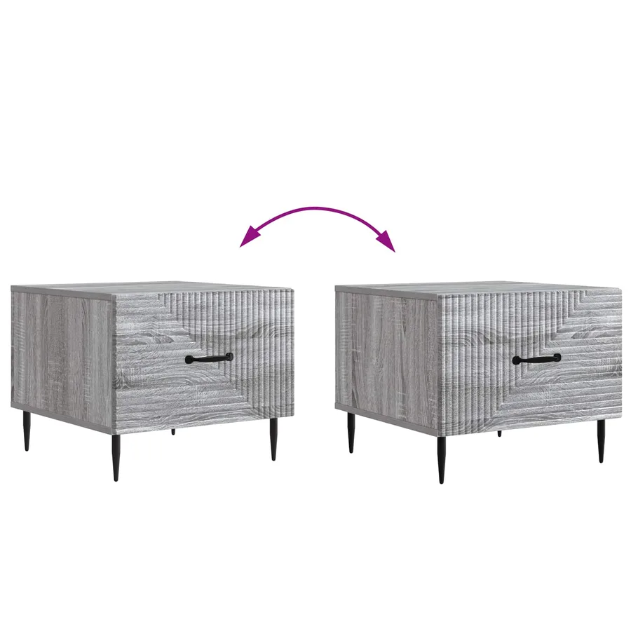Table basse Sonoma gris 49 x 50 x 40 cm Bois d'ingénierie - 8