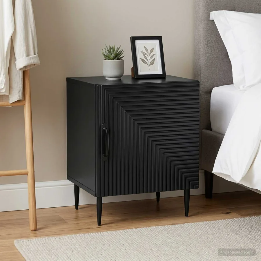 Cabinet de chevet 2 pcs Noir 43 x 34,5 x 50 cm - 4