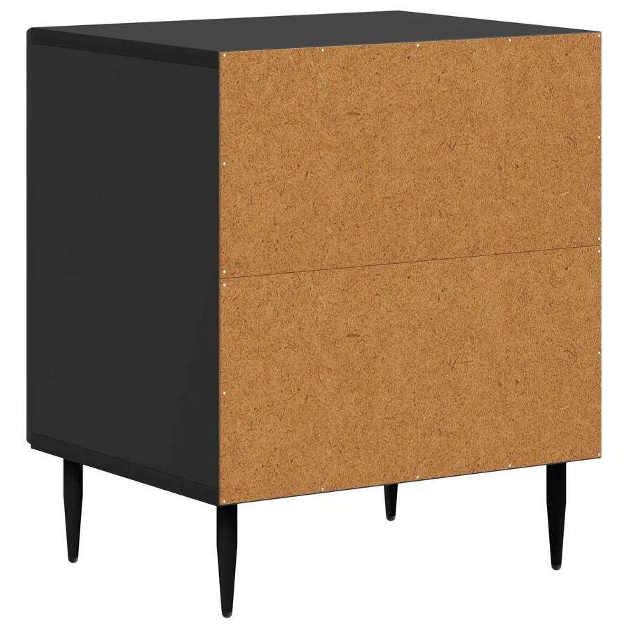 Cabinet de chevet 2 pcs Noir 43 x 34,5 x 50 cm - 9