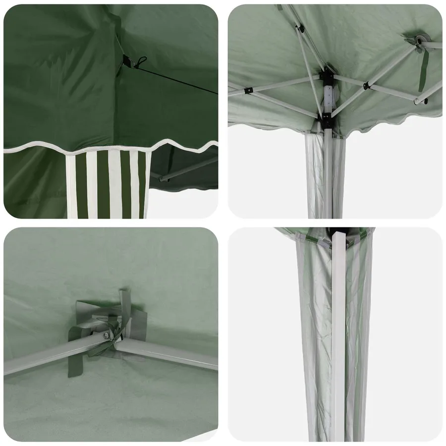 Tente de fête pop-up 575 x 289 x 245 cm Vert - 10