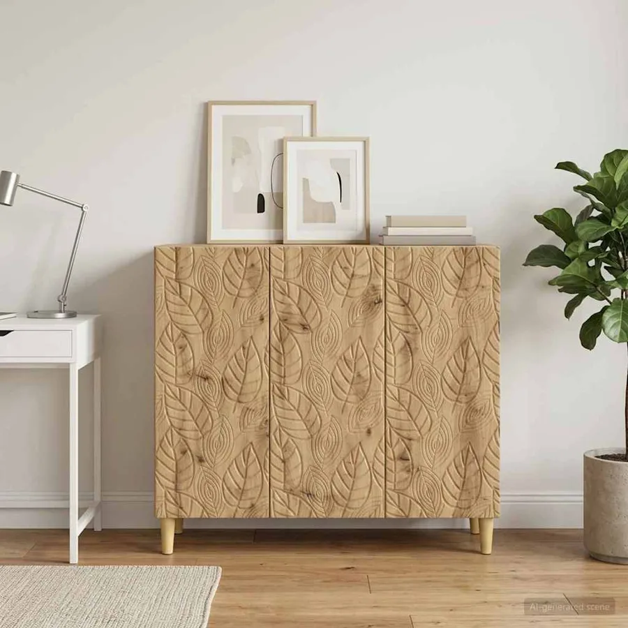 Buffet Chêne artisanal 89 x 34,5 x 80 cm Bois d'ingénierie - 3